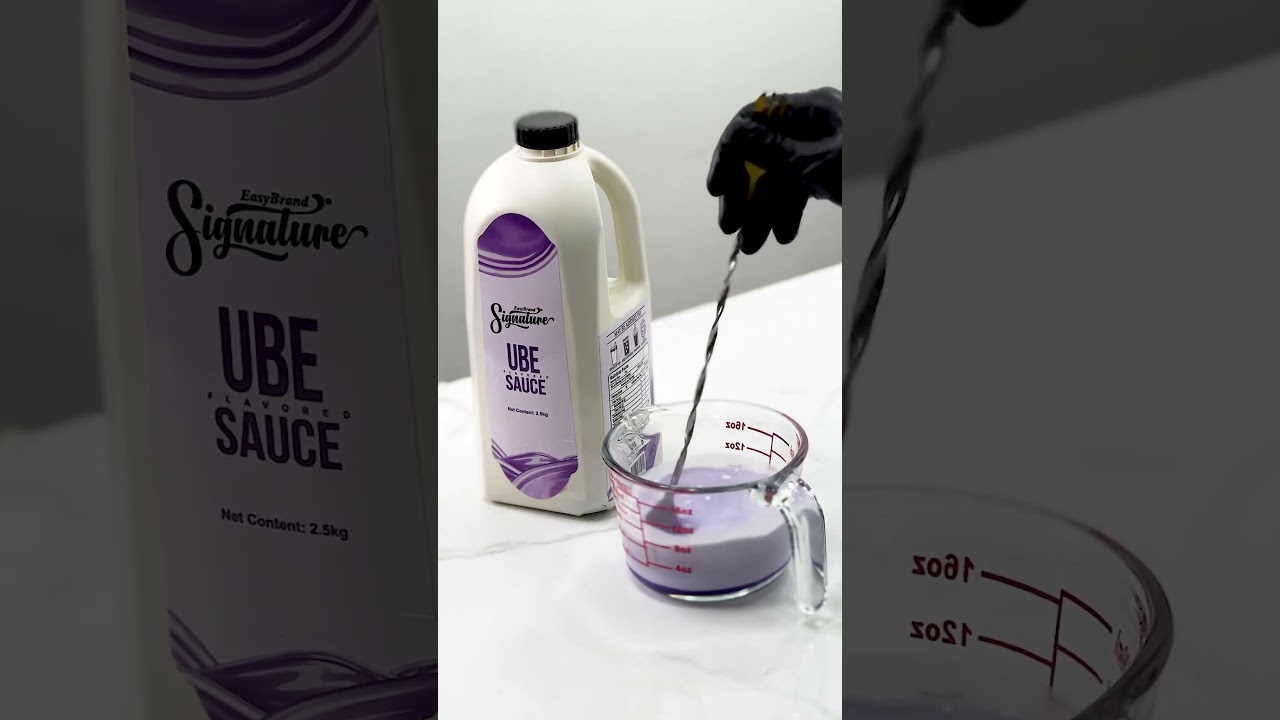 Ice Ube Latte using Easy® Signature Ube Sauce