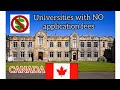 NO APPLICATION FEES UNIVERSITIES LIST IN CANADA  _International student French subtitles, Captions
