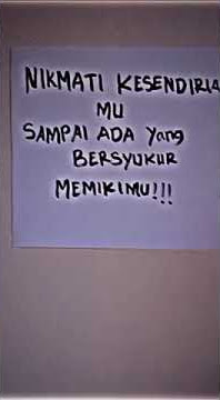 story sadd nikmati kesendirian mu sampai ada yang bersyukur memilikimu!!😊😊