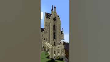 My Minecraft Hogwarts Build - Clock Tower + Wooden Bridge
