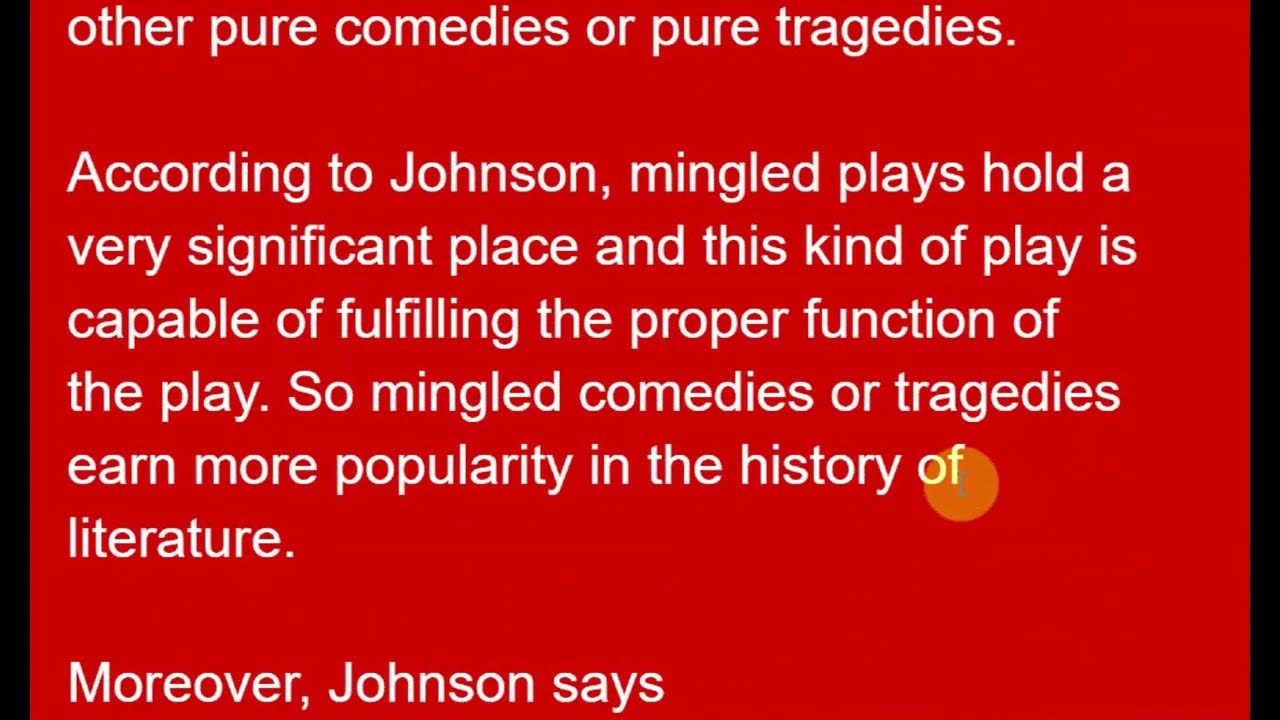 English Hons 3rd Year, Broad Question, How does Johnson defend