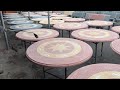 Techniques Tradtional Making Roundtable Large Quantity From Sand Mold &amp; Natural Stone