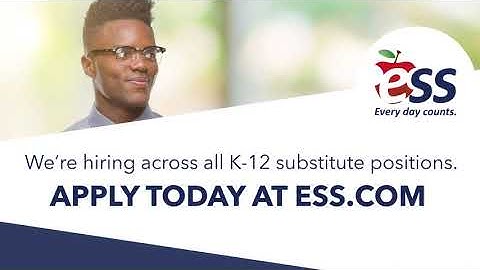 Begin your teaching career as an ESS substitute!