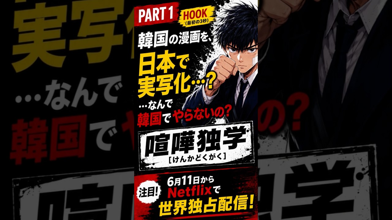 なぜ韓国の漫画を日本で実写化するの?【喧嘩独学】