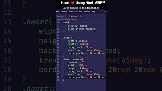Heart ❤️ using HTML, CSS