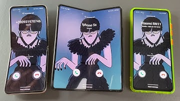 Wednesday Dance Z Fold vs Z Flip vs A52s Incoming call at the same time Samsung Galaxy`s