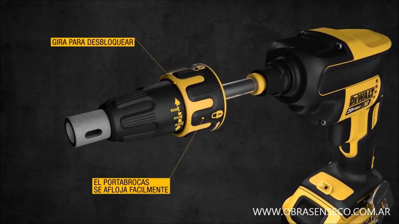 Atornillador DEWALT Drywall Inalambrico XR Brushless Li Ion DCF620 - YouTube