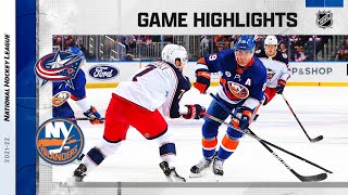 Blue Jackets @ Islanders 3/31 | NHL Highlights 2022