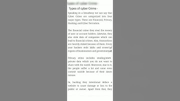 Essay- Cyber Crime in English