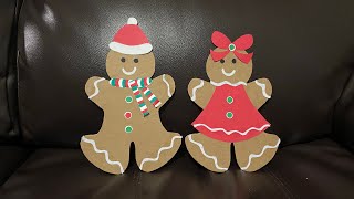 Gingerbread Boy And Girl Craft | DIY Gingerbread man craft | Christmas Craft Ideas