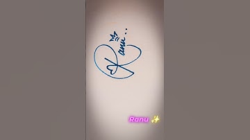 Ranu name creative writing #shorts #sign #calligraphy #signature #art