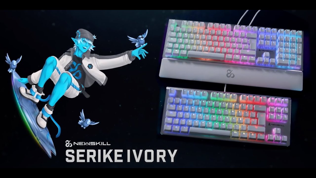 TECLADO NEWSKILL PYROS IVORY -60% RGB MECANICO SWITCH ROJO – BLANCO -  IGAMING