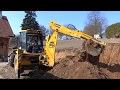 Bagr JCB 3CX - bagrování svahu + Tatra 815