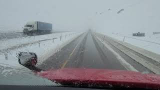 Driving through Elk Mountain Wyoming