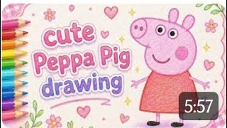 💕How to draw cute Peppa Pig❤ drawing# Rang birangi Studio #drawing