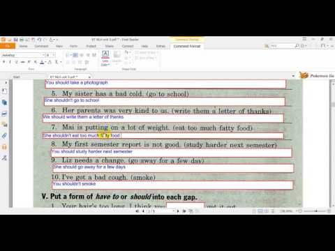 Video Bài tập Tiếng Anh 8 - Mai Lan Hương - Unit 5 - part 2 - youtube