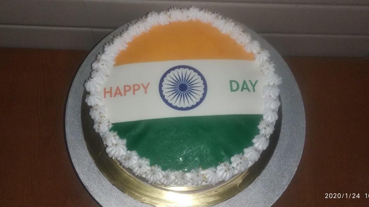India's Flag Photo Cake || Republic Day Special 😊 || Tri Colour Photo Cake || Happy Republic Day - YouTube