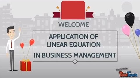Linear Equation in Business Management | Math