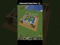 Starter Automatic Cactus Farm for Survival | Minecraft #mctutorial #shortsminecraft #gaming