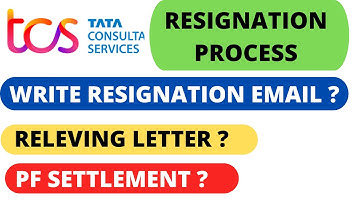 RESIGNATION PROCESS IN TCS 2022 | RESIGNATION ACCEPTANCE EMAIL , RELEIVING LETTER IN TCS | #tcs