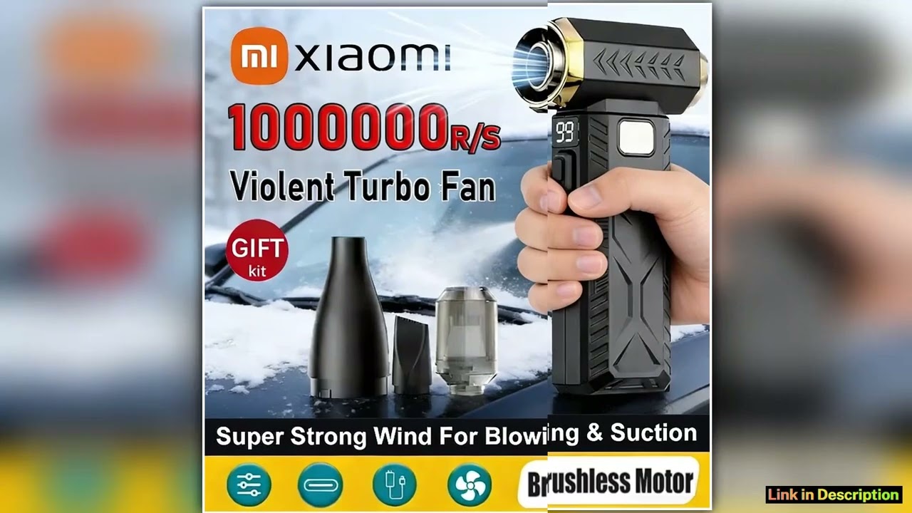 Xiaomi 1000000RPM Turbo Jet Blower 2in1 Super Powerful Air Blower Vacuum Dust Cleaner USB