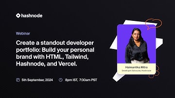 Create a Standout Dev Portfolio: Build Your Personal Brand with HTML, Tailwind, Hashnode, and Vercel