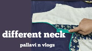 Latest kurti neck cutting and stitching ||different neck design ||Churidar neck2020 Pallavi n vlogs
