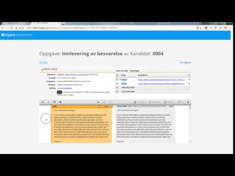 Inspera: Sensur av hjemmeeksamen med en besvarelse