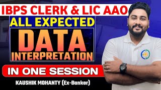 All Expected Data Interpretation For IBPS Clerk &amp; LIC AAO 2025 By Kaushik Mohanty || Career Definer