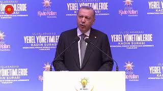 Hurbaşkanı Erdoğan, Uluslararası Yerel Yönetimlerde Kadın Şûrasında Konuşuyor