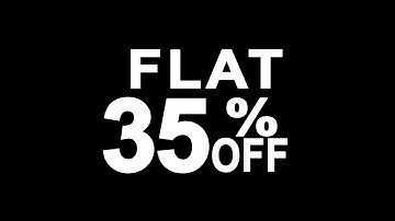 Flat 35% Precent Off Glitch Effect Text Digital TV Distortion 4K Loop Animation