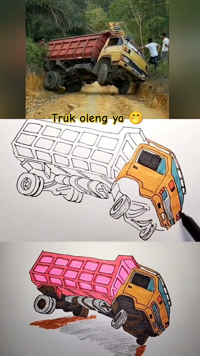 menggambar truk oleng #shorts #2024