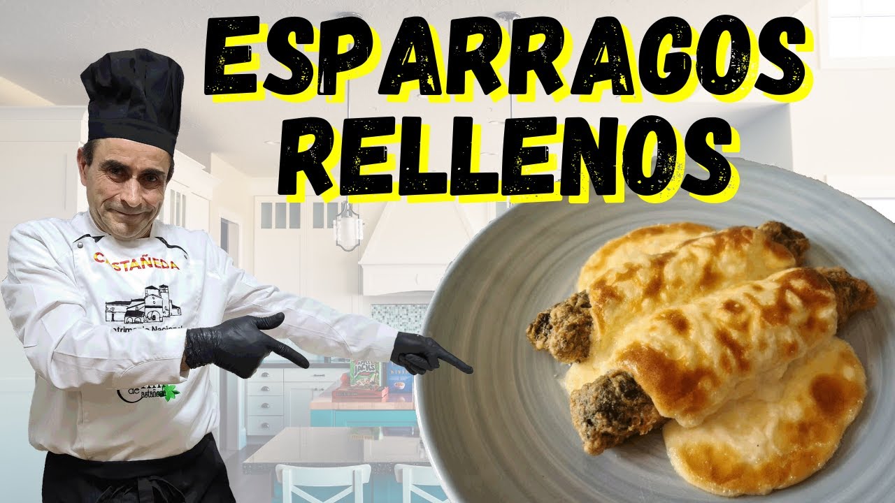 🍽 ESPÁRRAGOS RELLENOS con jamón serrano y gratinados. Receta fácil 😋 | @el_chili_de_castaneda