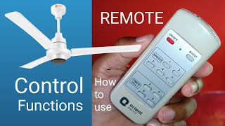How to Pair & Operate Remote | Orient Electric i-TOME BLDC Ceiling Fan Remote Use