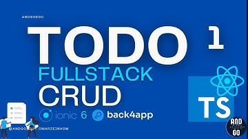 Demo of Full Stack Project  - ToDo List Back4app  Ionic  6 React Type Script #01