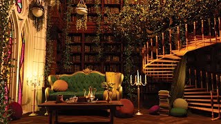 Royal Fantasy Library Ambience: Heavy Rain, Soft Thunder, Crackling, Writing Sounds and Book Sounds