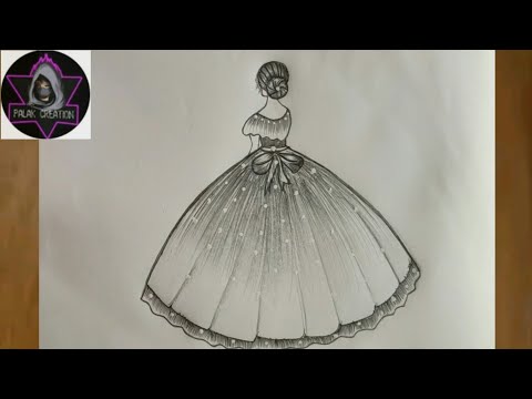 Design Drawing | how to draw a dress easy | Dress design | easy dress  drawing | filfel design - YouTube
