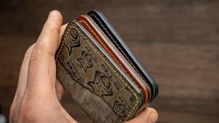 Full detailed veg tan Leather edge finish process✨