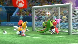 Mario And Sonic At the Rio 2016 Olympic Games | Football | Team Wario vs Team Daisy #6