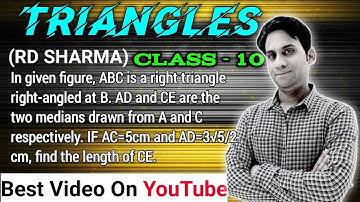 In given Fig. , ABC is a right triangle right angled at B. AD and CE are the two medians drawn from