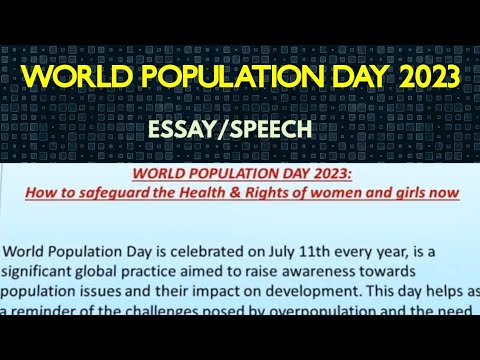 essay on world population day 2023