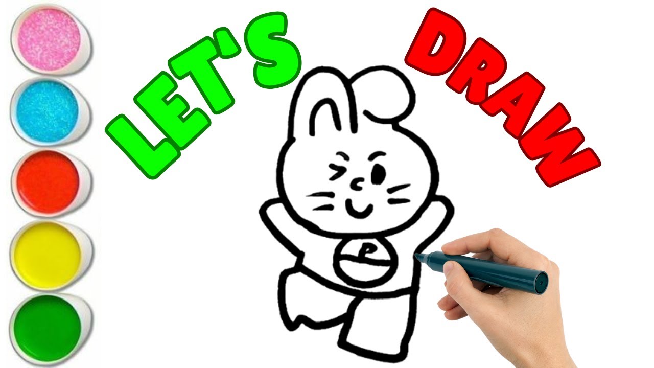 “Fun & Easy Kids Drawing Cute Rabbit & Colors Rabbit Learn & Play