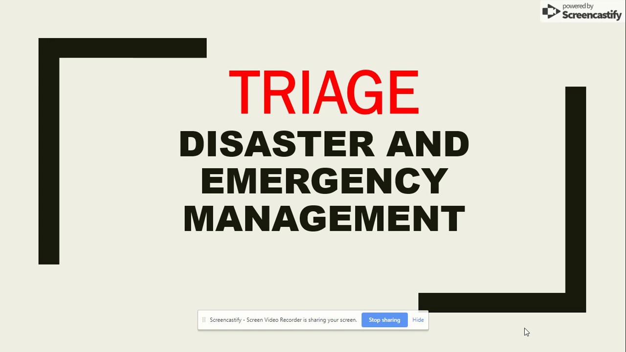 TRIAGE (Disaster and Emergency Management) YouTube