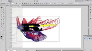 Adobe  Illustrator CS6 using the blend tool and clipping mask