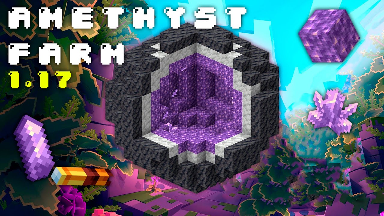 Minecraft How to build an Automatic Amethyst Farm 1.17 SUB (ESP/ENG