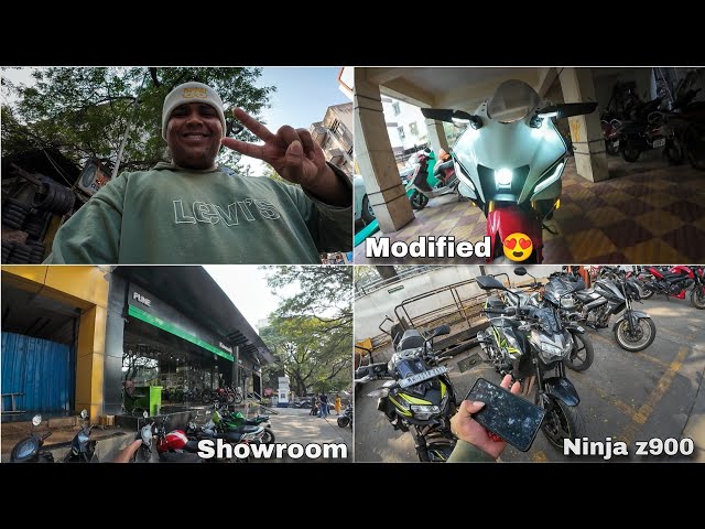 Finally R15m Ka Modification Complite😍, Visiting Kawasaki Ninja Showroom❤️... class=