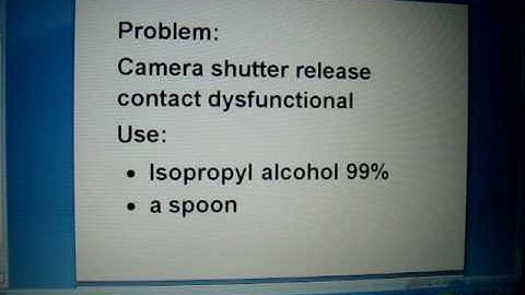 Camera shutter contact problem repair in 1 min, Canon 20D 30D 40D