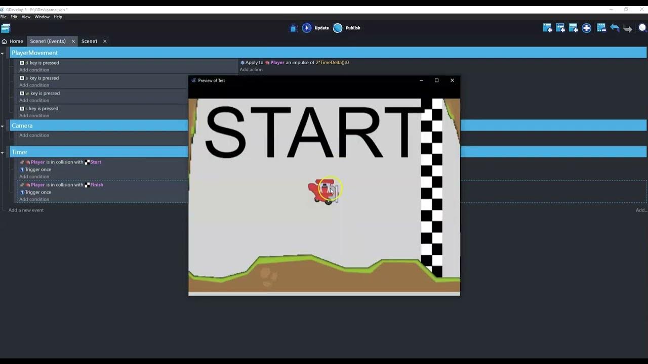 Timer Start, Timer Stop in GDevelop 5 GDevelop 5 Experience YouTube