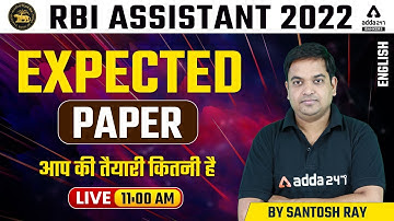RBI Assistant English Expected Paper 2022 by Santosh Ray