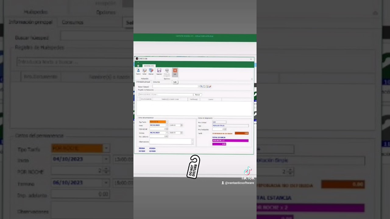 Software para hoteles, administra tarifas por temporadas y tipos de alojamiento 